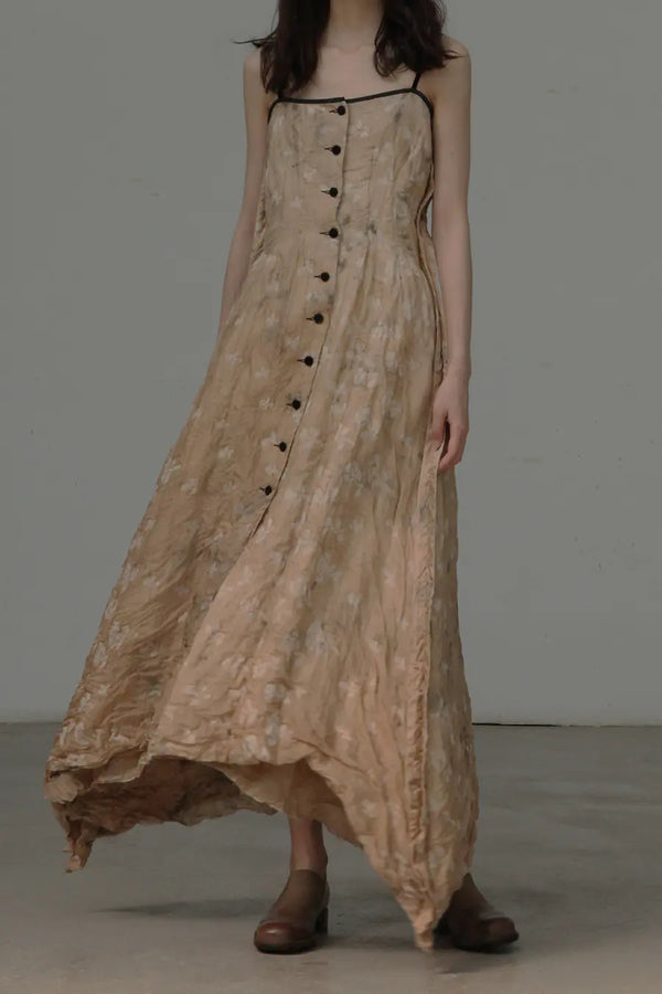 MUTE DANCE handgefärbter bedruckter Hosenträgerrock MD20SS-KAL47